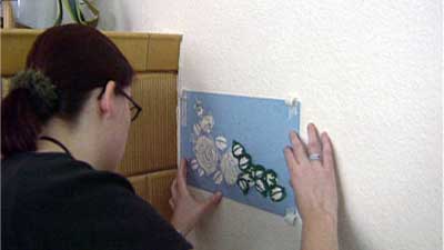 Schablonieren - An der Wand
